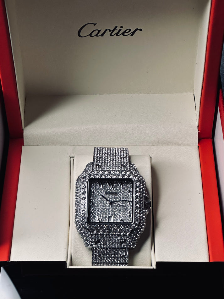 Cartier iced out watch