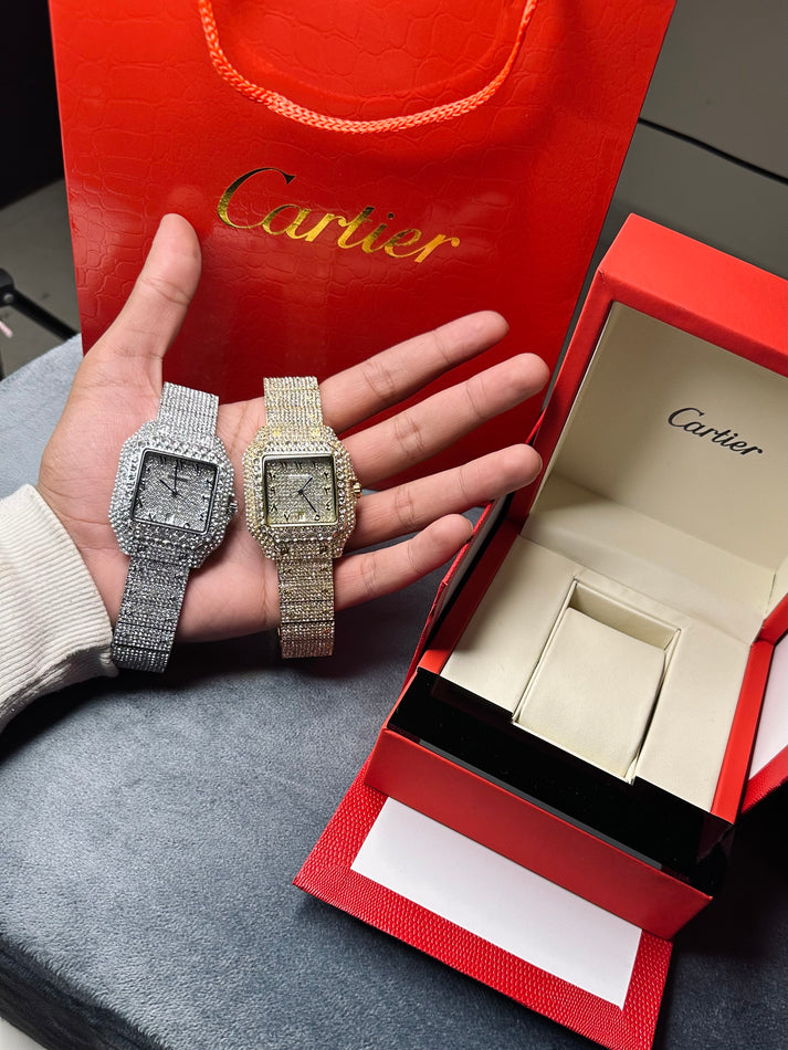 Cartier iced out watch