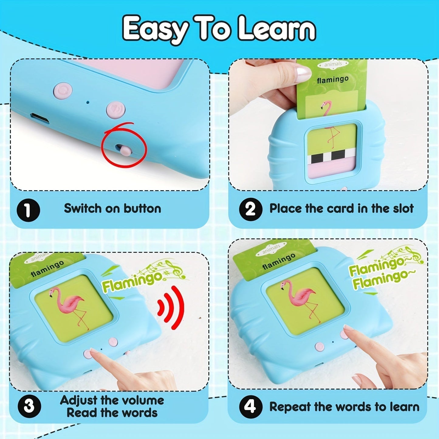 Talking Flash Cards For Kids Educational Learning